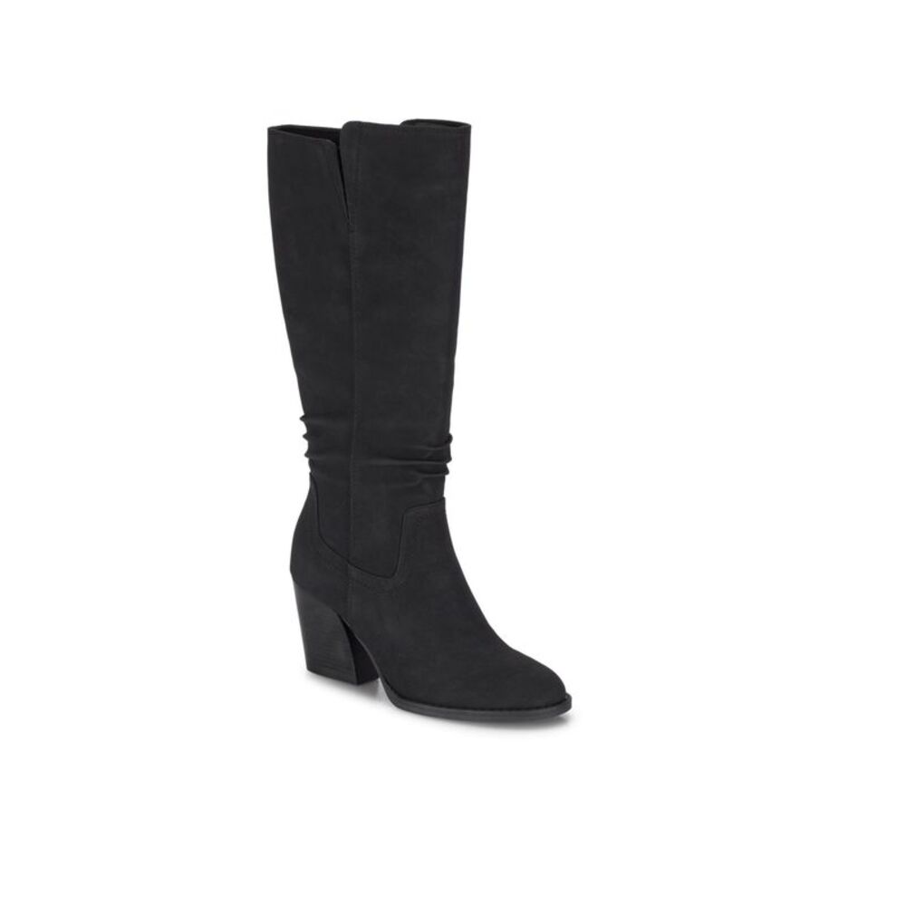BARETRAPS Womens Black Shaft Lilly Round Toe Stacked Heel Heeled Boots 9.5 M